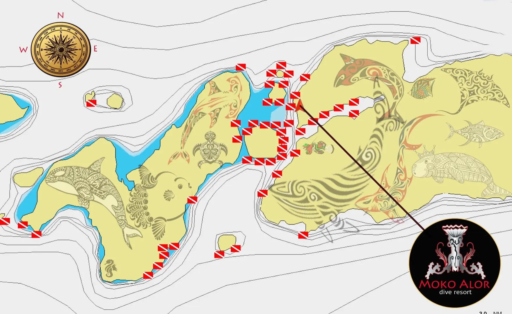 Dive Site Map
